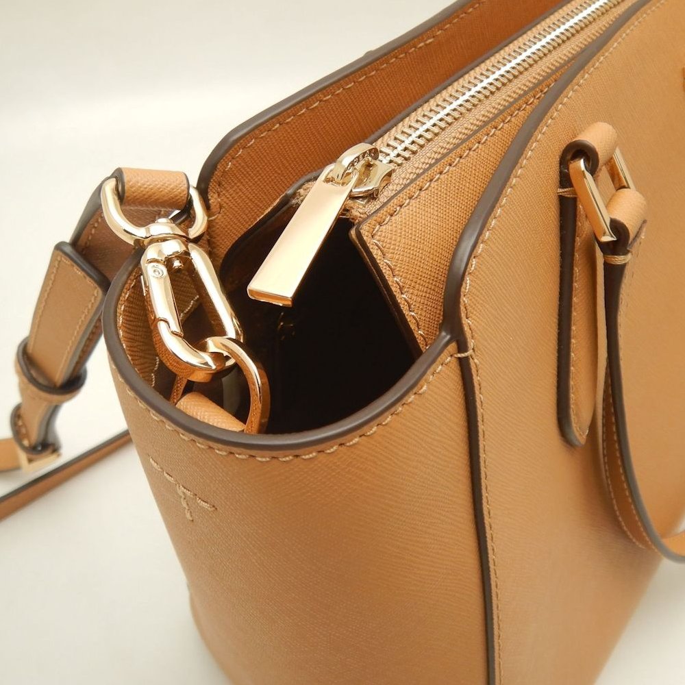 Tory Burch トリーバーチ エマーソン 2WAY トートバッグ 64190 レザー キャメル レディース /253889【中古】