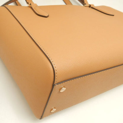 Tory Burch トリーバーチ エマーソン 2WAY トートバッグ 64190 レザー キャメル レディース /253889【中古】