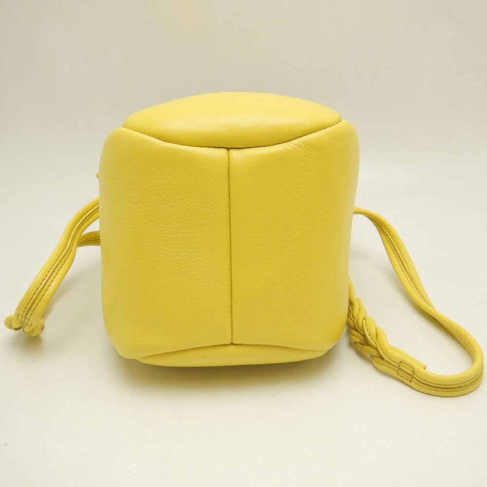 HIROFU ヒロフ ハンドバッグ レザー イエロー レディース /253890【中古】