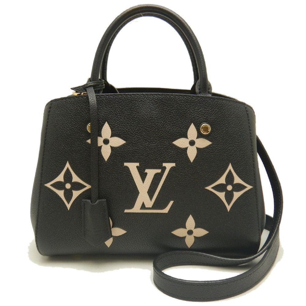 LOUIS VUITTON ルイヴィトン アンプラント モンテーニュBB M45778 ハンドバッグ ノワール クレーム レディース /253895【中古】