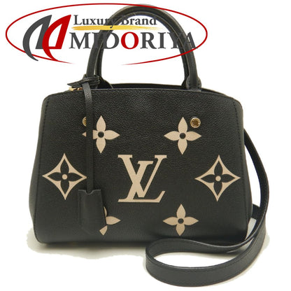 LOUIS VUITTON ルイヴィトン アンプラント モンテーニュBB M45778 ハンドバッグ ノワール クレーム レディース /253895【中古】