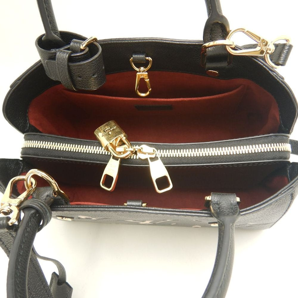 LOUIS VUITTON ルイヴィトン アンプラント モンテーニュBB M45778 ハンドバッグ ノワール クレーム レディース /253895【中古】