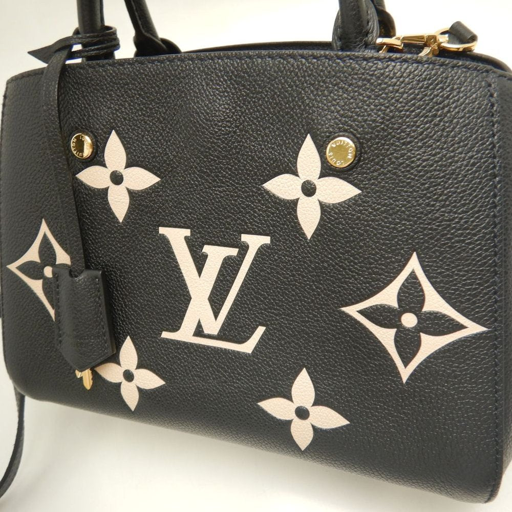 LOUIS VUITTON ルイヴィトン アンプラント モンテーニュBB M45778 ハンドバッグ ノワール クレーム レディース /253895【中古】