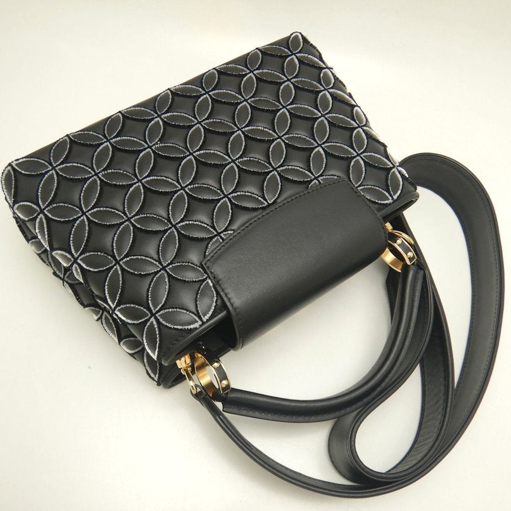 LOUIS VUITTON ルイヴィトン モノグラムフラワー カプシーヌBB M57188 ハンドバッグ ノワール レディース /253896【中古】