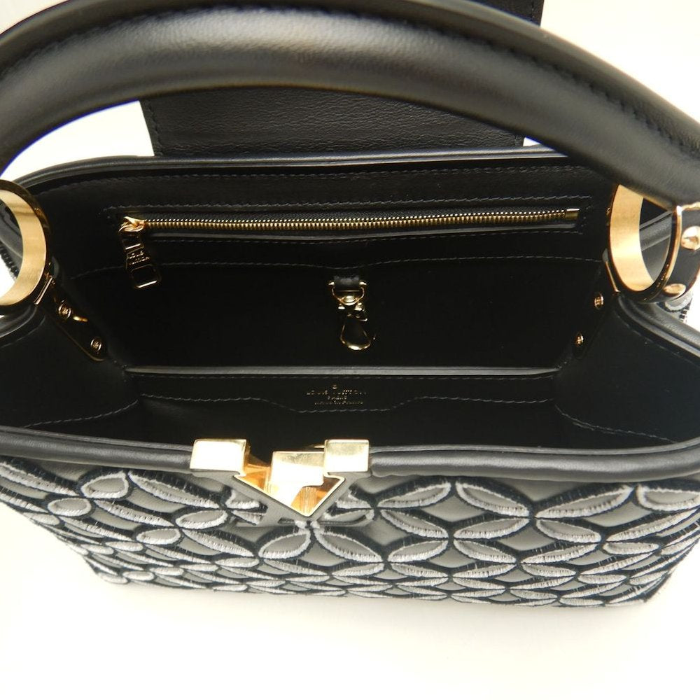 LOUIS VUITTON ルイヴィトン モノグラムフラワー カプシーヌBB M57188 ハンドバッグ ノワール レディース /253896【中古】