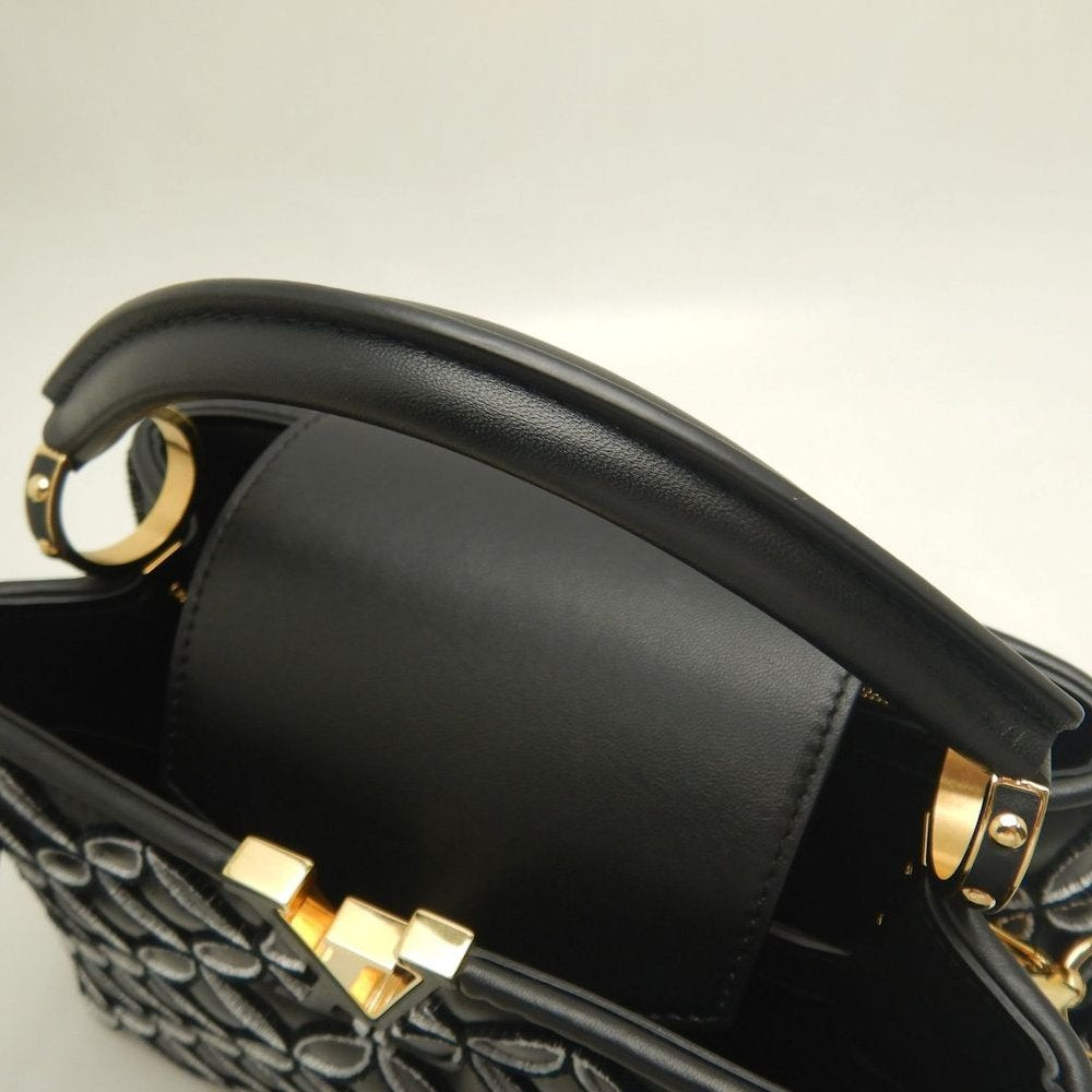 LOUIS VUITTON ルイヴィトン モノグラムフラワー カプシーヌBB M57188 ハンドバッグ ノワール レディース /253896【中古】