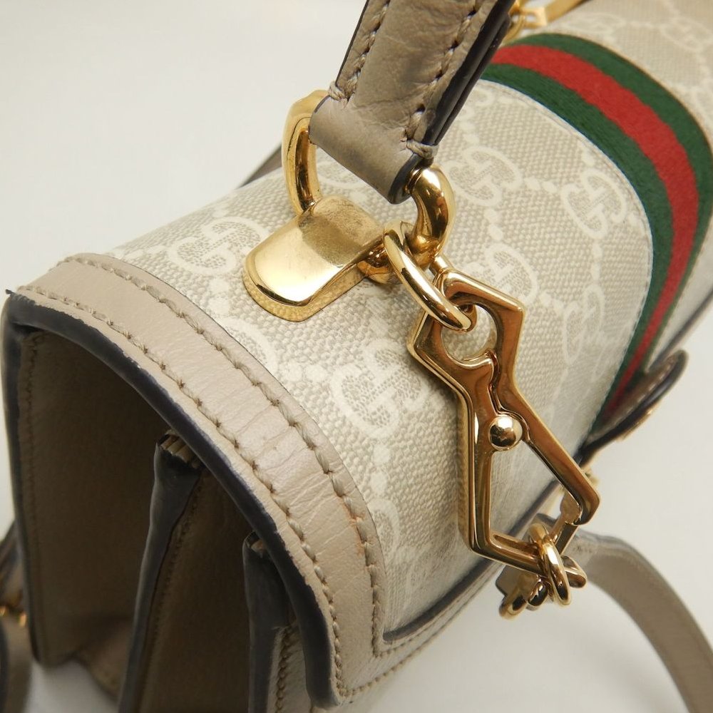 GUCCI グッチ オフィディア ミディアムトップハンドルバッグ 651055 ハンドバッグ GGスプリームキャンバス ベージュ レディース /253897【中古】