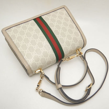GUCCI グッチ オフィディア ミディアムトップハンドルバッグ 651055 ハンドバッグ GGスプリームキャンバス ベージュ レディース /253897【中古】
