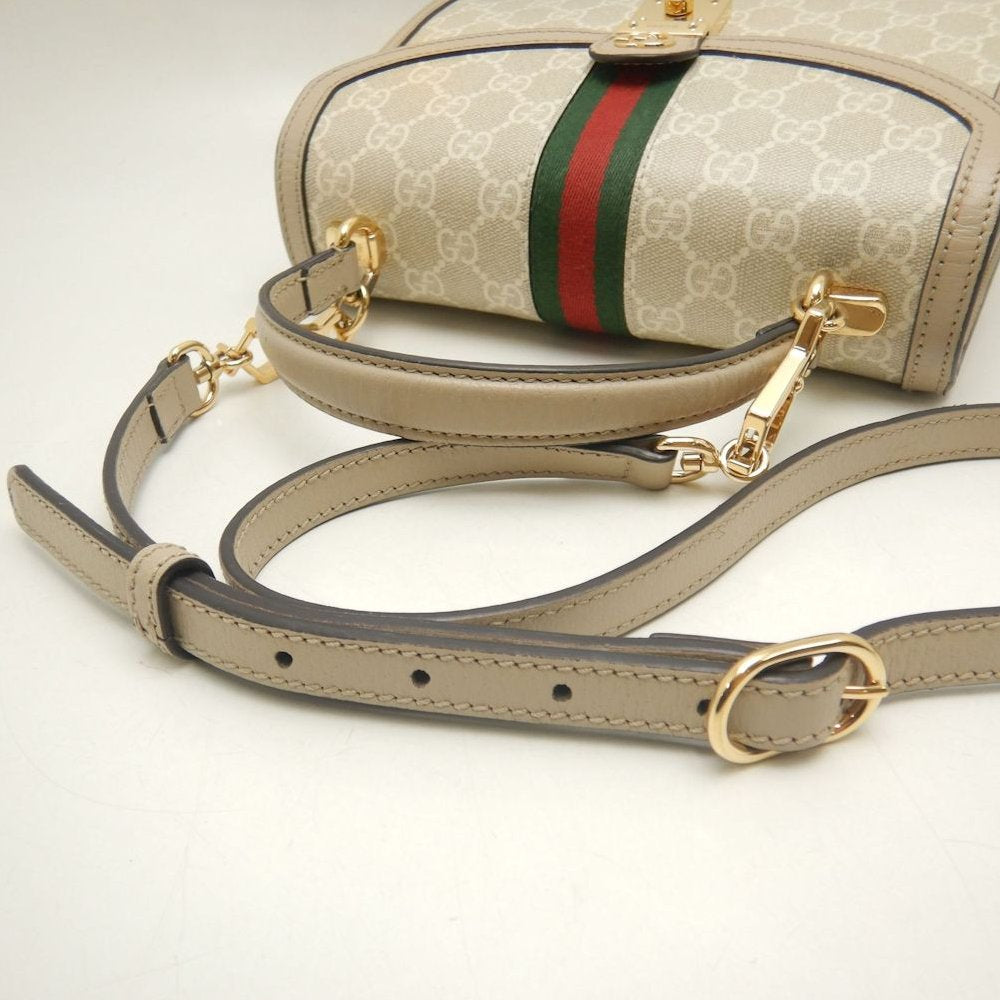 GUCCI グッチ オフィディア ミディアムトップハンドルバッグ 651055 ハンドバッグ GGスプリームキャンバス ベージュ レディース /253897【中古】