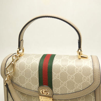GUCCI グッチ オフィディア ミディアムトップハンドルバッグ 651055 ハンドバッグ GGスプリームキャンバス ベージュ レディース /253897【中古】