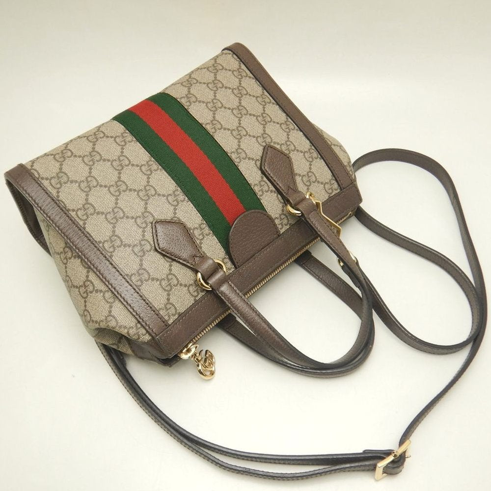 GUCCI グッチ オフィディア スモールトートバッグ 547551 トートバッグ GGスプリームキャンバス ベージュ エボニー レディース /253898【中古】