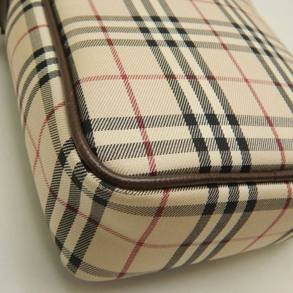 BURBERRY バーバリー ショルダーバッグ キャンバスxレザー ノバチェック ブラウン レディース /253899【中古】