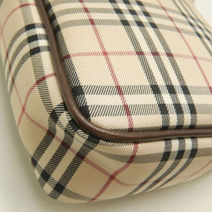 BURBERRY バーバリー ショルダーバッグ キャンバスxレザー ノバチェック ブラウン レディース /253899【中古】