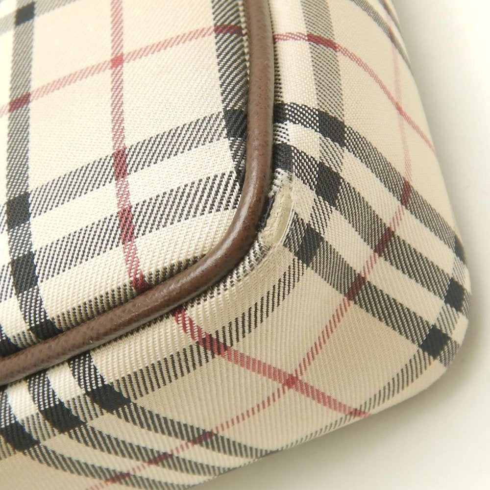 BURBERRY バーバリー ショルダーバッグ キャンバスxレザー ノバチェック ブラウン レディース /253899【中古】