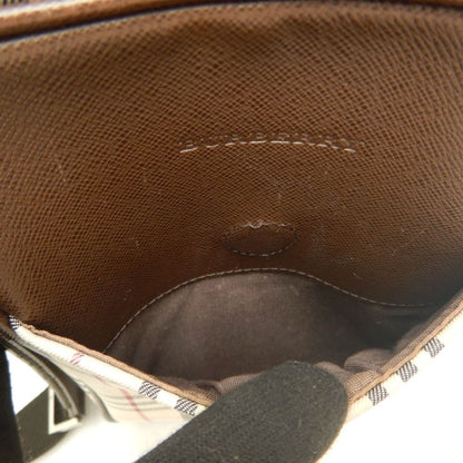 BURBERRY バーバリー ショルダーバッグ キャンバスxレザー ノバチェック ブラウン レディース /253899【中古】