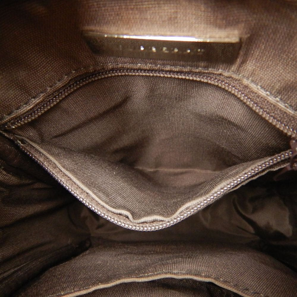 BURBERRY バーバリー ショルダーバッグ キャンバスxレザー ノバチェック ブラウン レディース /253899【中古】