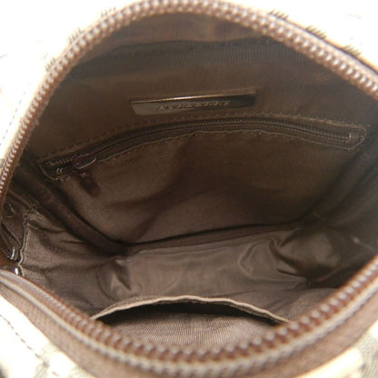 BURBERRY バーバリー ショルダーバッグ キャンバスxレザー ノバチェック ブラウン レディース /253899【中古】
