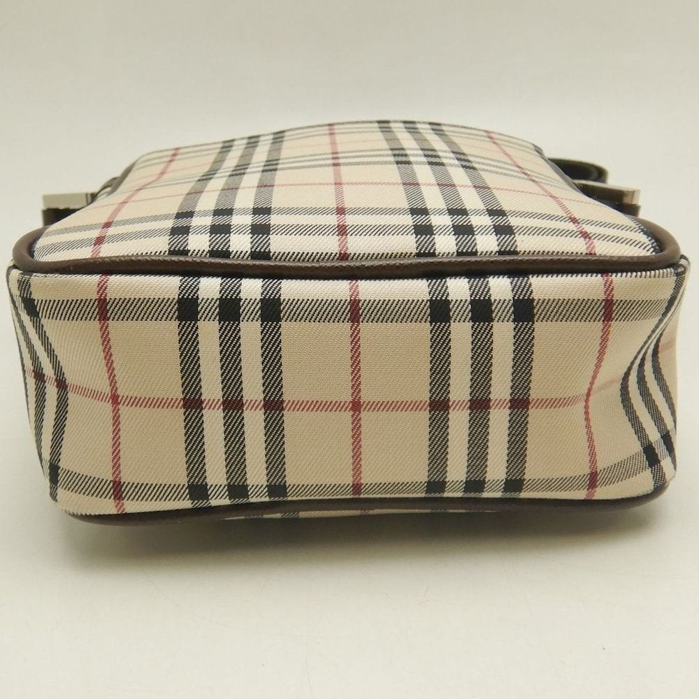 BURBERRY バーバリー ショルダーバッグ キャンバスxレザー ノバチェック ブラウン レディース /253899【中古】