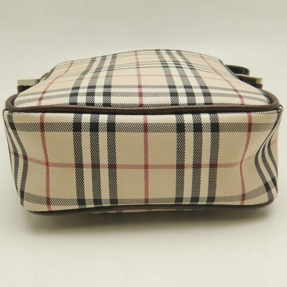 BURBERRY バーバリー ショルダーバッグ キャンバスxレザー ノバチェック ブラウン レディース /253899【中古】