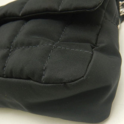 CHANEL シャネル チョコバー チェーンショルダー ショルダーバッグ ナイロンキャンバス ブラック レディース /253901【中古】