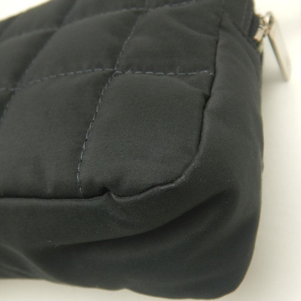 CHANEL シャネル チョコバー チェーンショルダー ショルダーバッグ ナイロンキャンバス ブラック レディース /253901【中古】