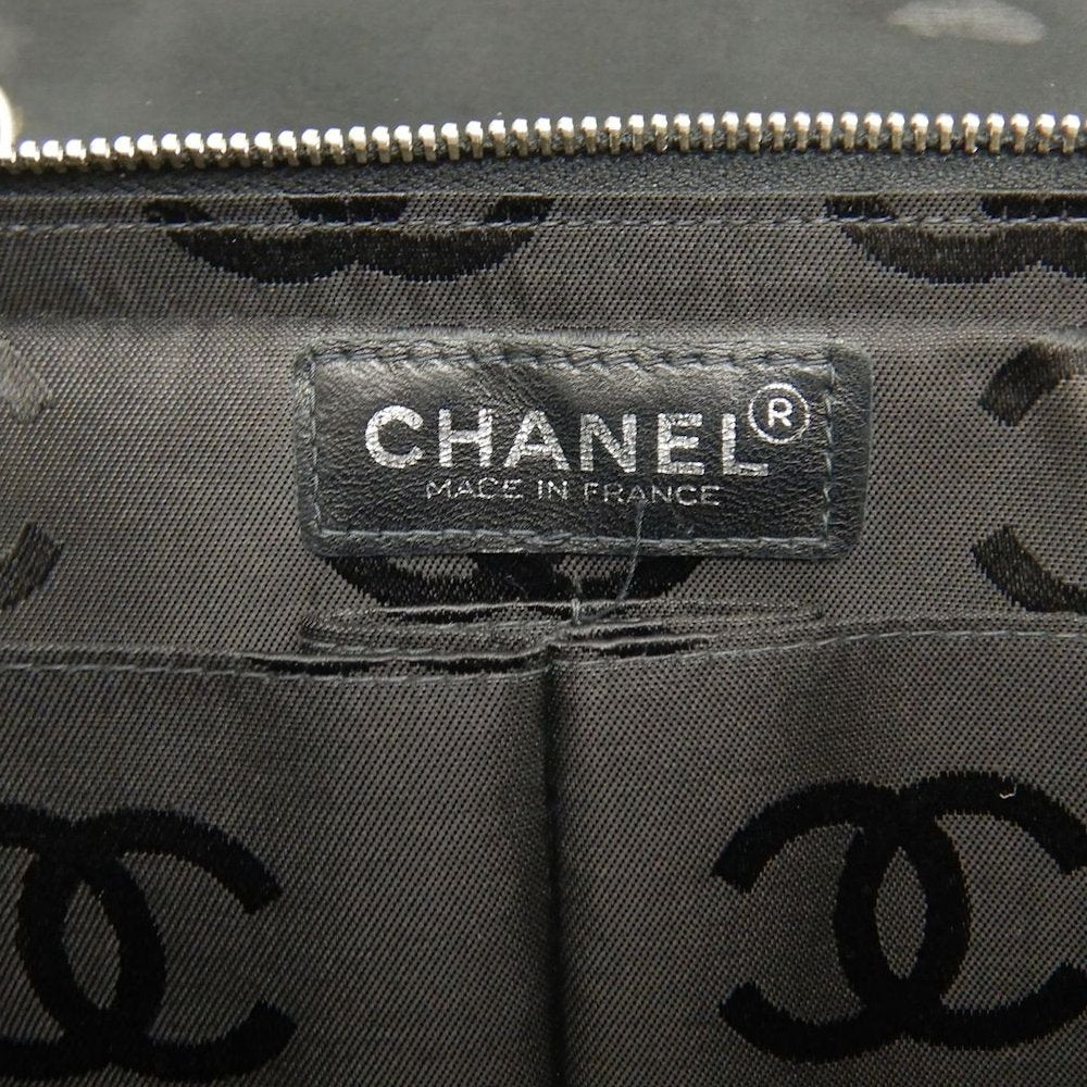 CHANEL シャネル チョコバー チェーンショルダー ショルダーバッグ ナイロンキャンバス ブラック レディース /253901【中古】