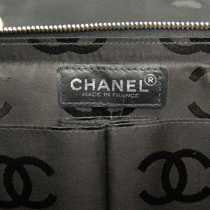 CHANEL シャネル チョコバー チェーンショルダー ショルダーバッグ ナイロンキャンバス ブラック レディース /253901【中古】