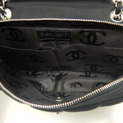 CHANEL シャネル チョコバー チェーンショルダー ショルダーバッグ ナイロンキャンバス ブラック レディース /253901【中古】