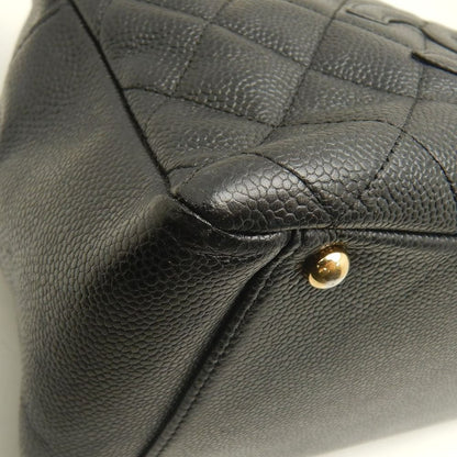 CHANEL シャネル プチタイムレストートバッグ PTT マトラッセ A18004 トートバッグ キャビアスキン ブラック レディース /253902【中古】