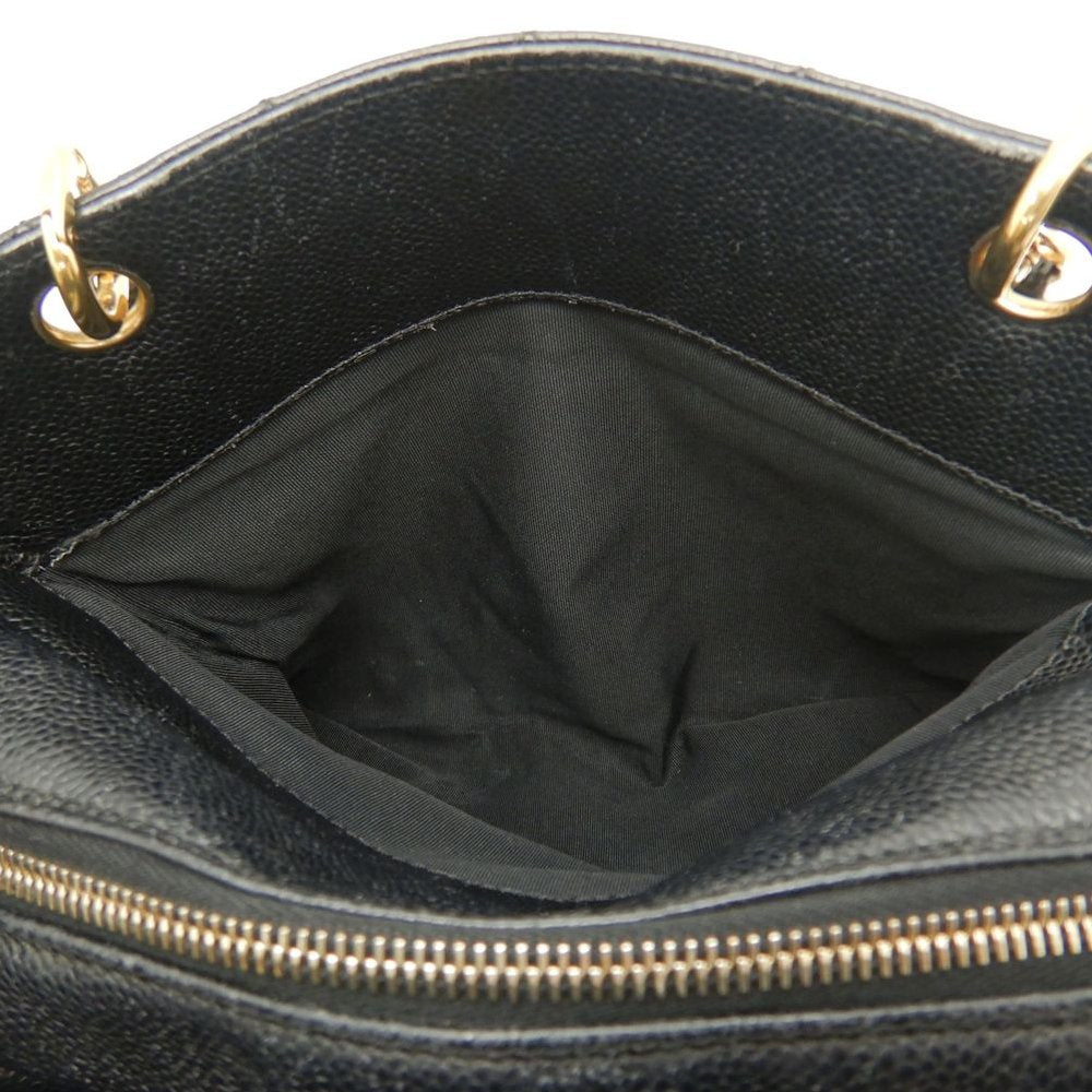 CHANEL シャネル プチタイムレストートバッグ PTT マトラッセ A18004 トートバッグ キャビアスキン ブラック レディース /253902【中古】