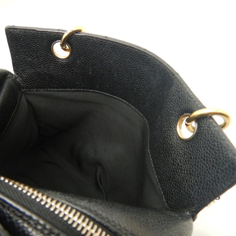 CHANEL シャネル プチタイムレストートバッグ PTT マトラッセ A18004 トートバッグ キャビアスキン ブラック レディース /253902【中古】