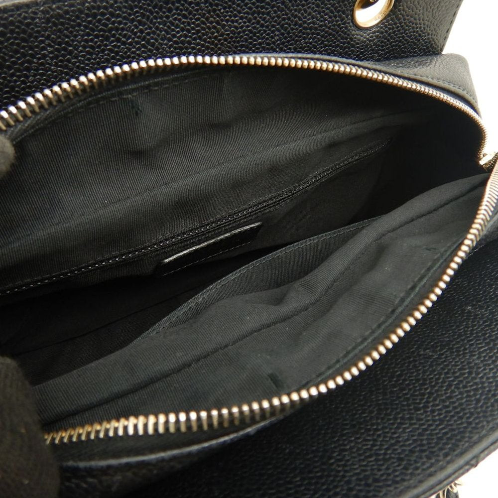 CHANEL シャネル プチタイムレストートバッグ PTT マトラッセ A18004 トートバッグ キャビアスキン ブラック レディース /253902【中古】