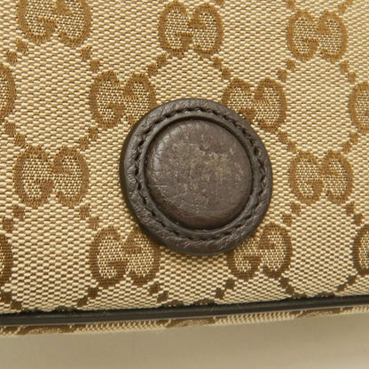 GUCCI グッチ メッセンジャーバッグ 449172 ショルダーバッグ GGキャンバスxレザー ベージュ ダークブラウン アウトレット レディース /253903【中古】