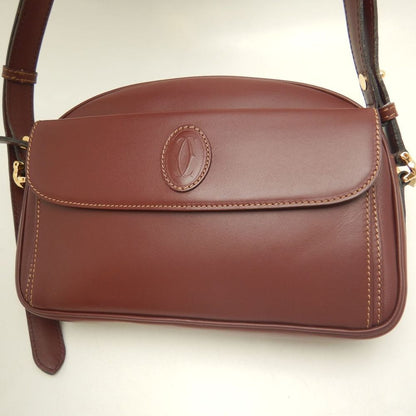 CARTIER カルティエ マストライン ショルダーバッグ カーフ ボルドー レディース /253904【中古】