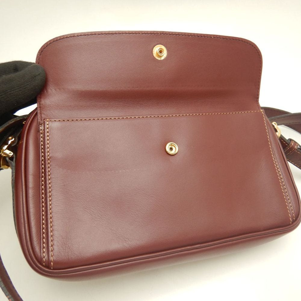 CARTIER カルティエ マストライン ショルダーバッグ カーフ ボルドー レディース /253904【中古】