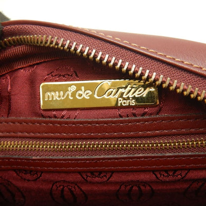 CARTIER カルティエ マストライン ショルダーバッグ カーフ ボルドー レディース /253904【中古】