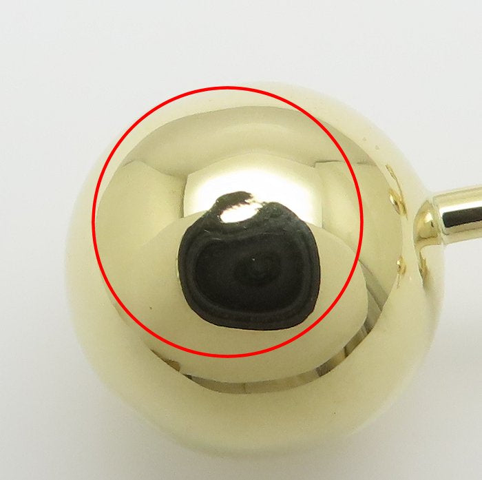 ボール ピアス 6.3グラム K18YG イエローゴールド レディース/28224【中古】【FJ】