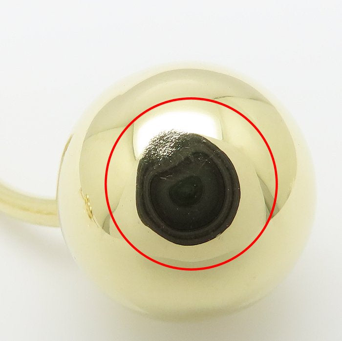 ボール ピアス 6.3グラム K18YG イエローゴールド レディース/28224【中古】【FJ】