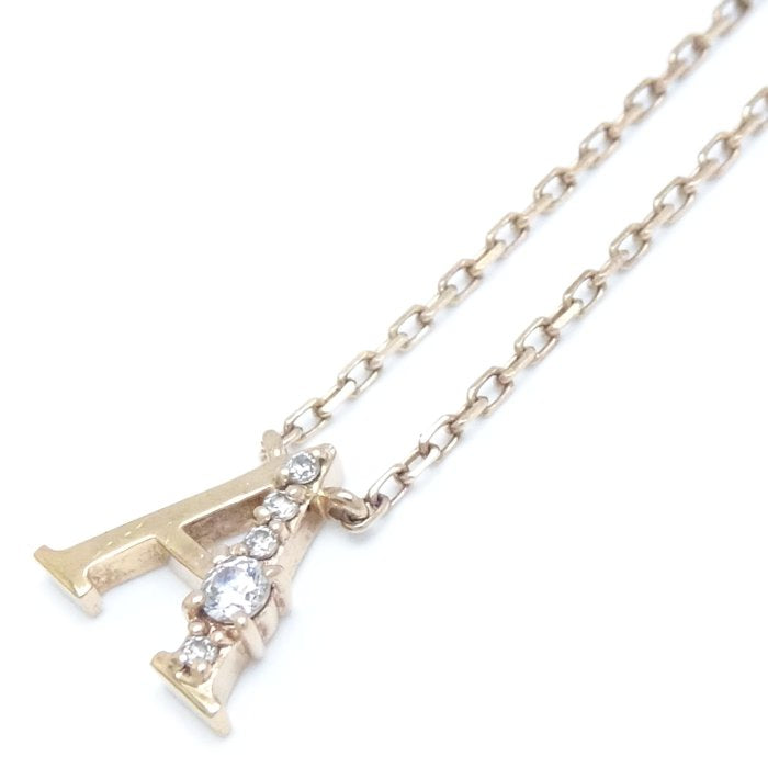 canal4℃ カナルヨンドシー イニシャル ペンダント ネックレス A アルファベット キュービックジルコニア シルバー/290983【中古】【BJ】