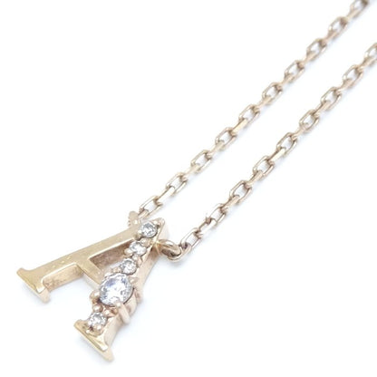 canal4℃ カナルヨンドシー イニシャル ペンダント ネックレス A アルファベット キュービックジルコニア シルバー/290983【中古】【BJ】