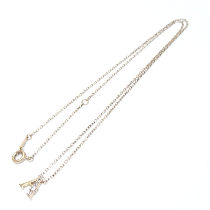 canal4℃ カナルヨンドシー イニシャル ペンダント ネックレス A アルファベット キュービックジルコニア シルバー/290983【中古】【BJ】