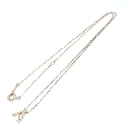 canal4℃ カナルヨンドシー イニシャル ペンダント ネックレス A アルファベット キュービックジルコニア シルバー/290983【中古】【BJ】