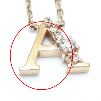 canal4℃ カナルヨンドシー イニシャル ペンダント ネックレス A アルファベット キュービックジルコニア シルバー/290983【中古】【BJ】