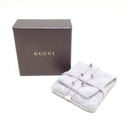 GUCCI グッチ ハートタグ ブレスレット カラーストーン #17 シルバー925/291367【中古】【BJ】