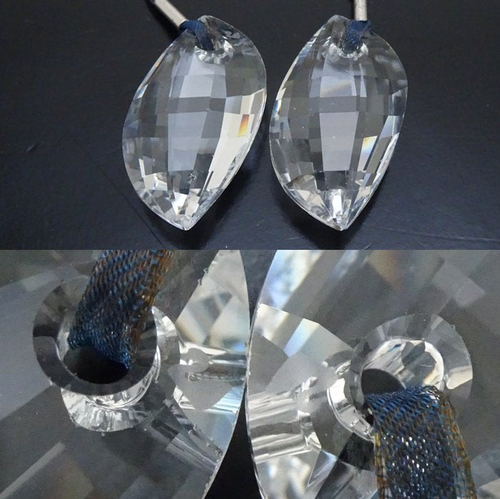 SWAROVSKI スワロフスキー クリスタル ラリアット ネックレス リボン /291558【中古】【BJ】
