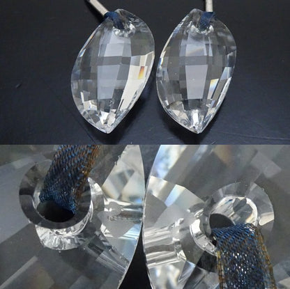 SWAROVSKI スワロフスキー クリスタル ラリアット ネックレス リボン /291558【中古】【BJ】