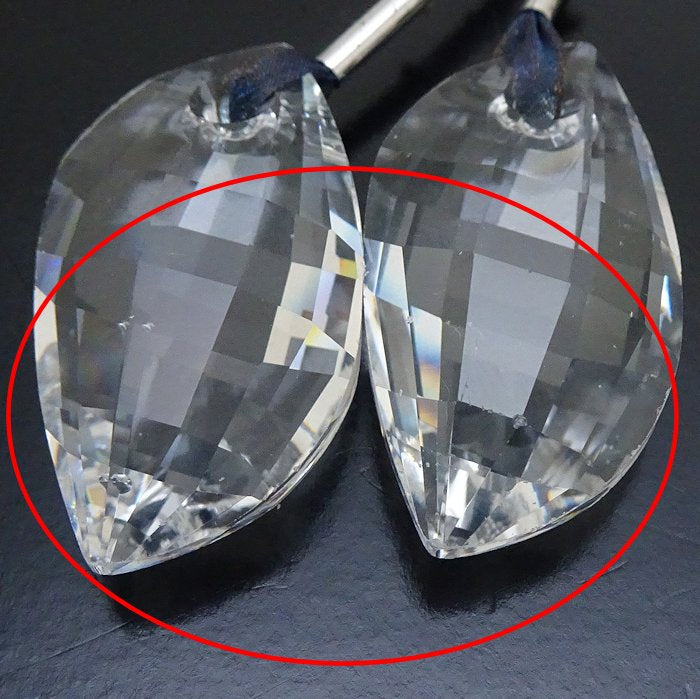 SWAROVSKI スワロフスキー クリスタル ラリアット ネックレス リボン /291558【中古】【BJ】