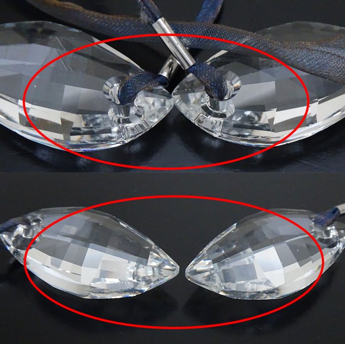 SWAROVSKI スワロフスキー クリスタル ラリアット ネックレス リボン /291558【中古】【BJ】