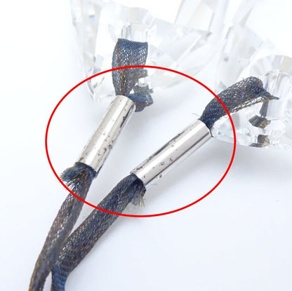 SWAROVSKI スワロフスキー クリスタル ラリアット ネックレス リボン /291558【中古】【BJ】