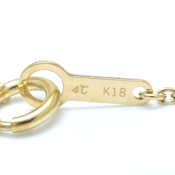 4℃ ヨンドシー ハート ネックレス 1Pダイヤモンド K18YG イエローゴールド/292218【中古】【BJ】